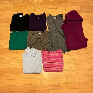 Large Maternity Shirt Bundle (8 Total)